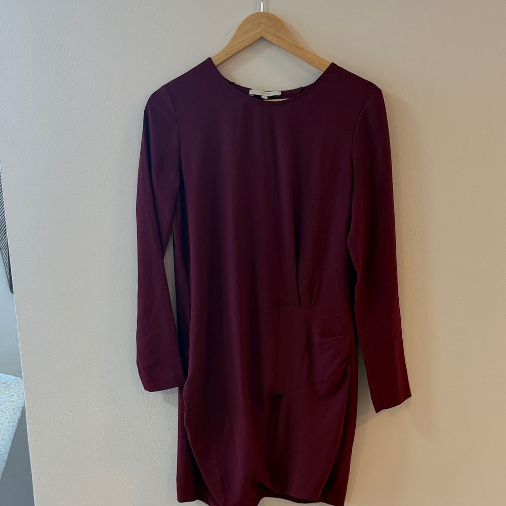 IRO Burgundy Long Sleeve Shift Dress - s/m - EUC